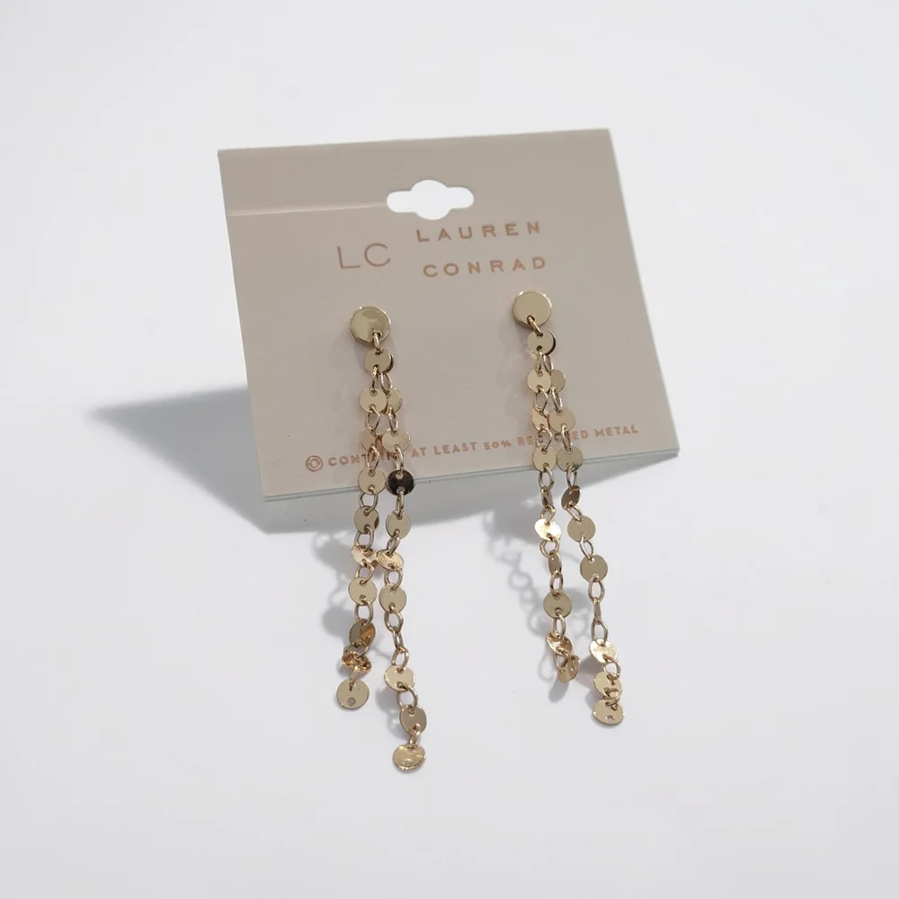 LC Lauren Conrad Gold Dangle Earrings